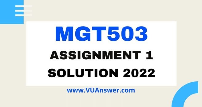 mgt503 assignment 1 solution 2022 pdf